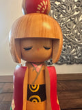 9'' Vintage Japanese Wooden Kokeshi Doll