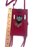 Small Handmade Medicine Leather Bag with Seed Bead Work