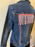 Western Style Embellished Denim Jacket, Boho Style Jean Jacket, Embellished Denim,