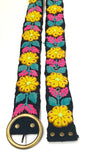 Peruvian Hand Embroidered Belt w/natural Sheep and Alpaca Wool, Colorful belt, Boho Accessories