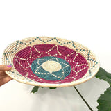 Woven Basket, Southwestern Bohemian Decor (15 inch)