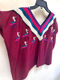 Guatemalan Embroidered Blouse/ Festival Top/ Summer Boho Blouse