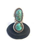 Vintage Navajo Sterling Silver Natural Nevada Turquoise Ring Sz 7