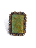 Old Pawn Vintage Native American Sonoran Turquoise Large Ring