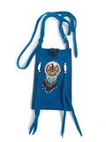 Small Handmade Medicine Leather Bag with Seed Bead Work