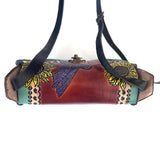 Mexican Tooled Leather Shoulder Bag/ Adjustable Strap, Boho Bag