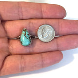 Size 6.75  Southwestern Sterling Silver & Turquoise Ring. (A057)