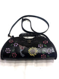Mexican Hand Tooled Leather Shoulder Bag/ Adjustable Strap