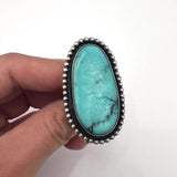 Sterling Silver & Turquoise Ring By Navajo Artist Chimney Butte
