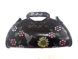 Mexican Hand Tooled Leather Shoulder Bag/ Adjustable Strap