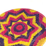 13.5” Shallow Woven Basket, Southwestern Style Decor
