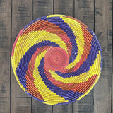 13.5” Shallow Woven Basket, Southwestern Style Decor