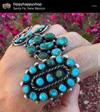 Vintage Zuni/ Navajo Sterling Silver & Turquoise Ring, Unsigned, Size 7. (A050)