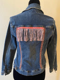 Western Style Embellished Denim Jacket, Boho Style Jean Jacket, Embellished Denim,