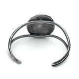 Vintage Zuni Native American Sterling Silver Mother of Pearl Cuff Bracelet, 26 Grams B039