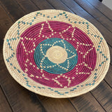 Woven Basket, Southwestern Bohemian Decor (15 inch)