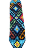 Beaded Wide Bracelet, Multi-Color Tiny Beads, Tribal Jewelry
