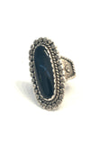 Vintage Southwestern Sterling Silver Onyx Ring Size 7