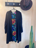 Vintage Guatemalan Hand Woven Hooded Cardigan, Art Wear
