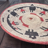 14" Shallow Woven Basket, Southwestern Style Decor