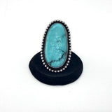 Sterling Silver & Turquoise Ring By Navajo Artist Chimney Butte