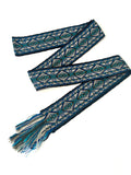 Woven Dance Ceremonial Sash Belt 2 1/4 x 82 Inches