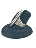 Vintage Southwestern Sterling Silver Onyx Ring Size 7