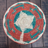 13” Shallow Woven Basket, Southwestern Style Decor