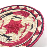Southwestern Woven Basket, Geometric Bohemian Decor, 14 inch