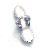 Sz 7.25 Long Sterling Silver & Turquoise Native American  Ring