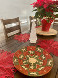 13.5” Shallow Woven Basket, Southwestern Style Decor