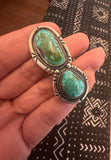 Vintage Navajo Sterling Silver Natural Nevada Turquoise Ring Sz 7