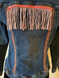 Western Style Embellished Denim Jacket, Boho Style Jean Jacket, Embellished Denim,