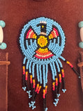 Small Handmade Medicine Leather Bag with Seed Bead Work