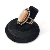 Size 5.5, Sterling Silver & Pink Mother of Pearl Ring, Unsigned, A146