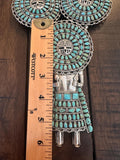 Vintage Ceremonial Navajo Sterling Silver LARRY MOSES BEGAY Turquoise Kachina Necklace