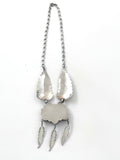 Intricate Vintage Navajo Sterling Silver Onyx Necklace (N023)
