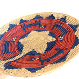 13" Shallow Woven Basket, Southwestern Decor