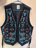 VGT Hairston Roberson Ropa Vest, Large Adult Unisex, Beaded Front, Western Vest, Tribal, Boho