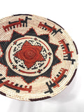 13” Shallow Woven Basket, Southwestern Style Decor