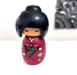 Vintage Japanese Kokeshi Wooden Doll, Signed Folk Art
