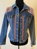 Western Style Embellished Denim Jacket, Boho Style Jean Jacket, Embellished Denim,