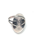 Sz 7 Vintage Native American Sterling Silver Shadow Box Turquoise Ring