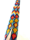 Beaded Hatband with Adjustable Leather Ties, Cowboy, Cowgirl Hat Accessory