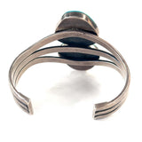 Joe Piaso, Jr. (Navajo)  Heavy 72 grams Big Sterling Silver & Turquoise Cuff Bracelet