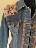 Western Style Embellished Denim Jacket, Boho Style Jean Jacket, Embellished Denim,