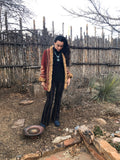 Vintage Afghan Leather Jacket, Bohemian Style Coat, One of a Kind