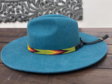 Beaded Hatband with Adjustable Leather Ties, Cowboy, Cowgirl Hat Accessory