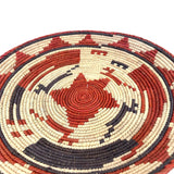 Woven Southwestern Basket, Bohemian Geometric Decor (14 inch)