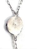 Vintage Navajo Sterling and Mother of Pearl Slave Bracelet, Ring Size 8.25